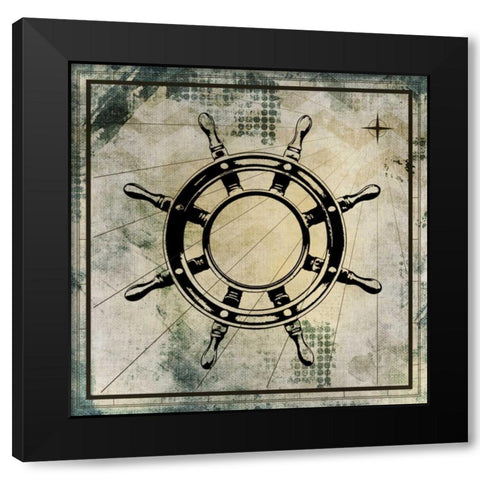 Nautical Gold 3 Black Modern Wood Framed Art Print by Allen, Kimberly