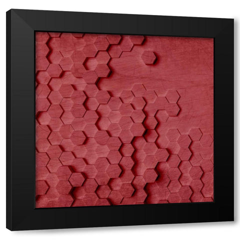 Geo Grid 1 Black Modern Wood Framed Art Print with Double Matting by Kimberly, Allen