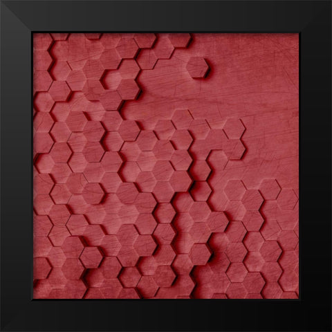 Geo Grid 1 Black Modern Wood Framed Art Print by Kimberly, Allen