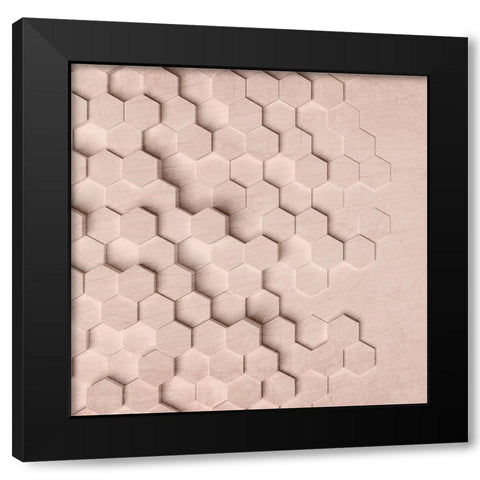 Geo Grid 3 Black Modern Wood Framed Art Print by Kimberly, Allen
