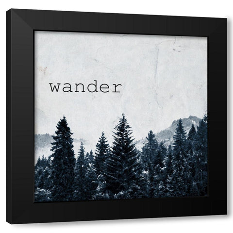 Wander Black Modern Wood Framed Art Print by Kimberly, Allen