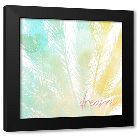 Palms 1 Black Modern Wood Framed Art Print with Double Matting by Kimberly, Allen
