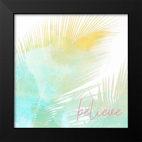 Palms 2 Black Modern Wood Framed Art Print by Kimberly, Allen