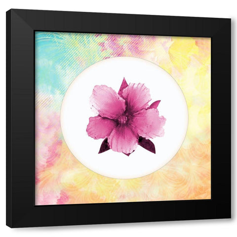 Tropic Floral 1 Black Modern Wood Framed Art Print with Double Matting by Kimberly, Allen