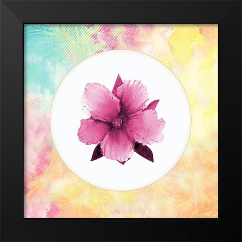 Tropic Floral 1 Black Modern Wood Framed Art Print by Kimberly, Allen