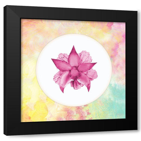 Tropic Floral 2 Black Modern Wood Framed Art Print with Double Matting by Kimberly, Allen