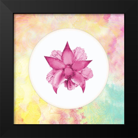 Tropic Floral 2 Black Modern Wood Framed Art Print by Kimberly, Allen