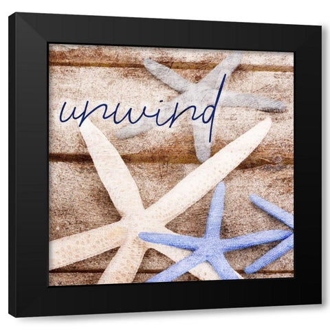 Starfish 1 Black Modern Wood Framed Art Print by Kimberly, Allen