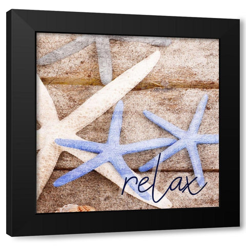 Starfish 2 Black Modern Wood Framed Art Print with Double Matting by Kimberly, Allen