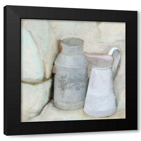 Flower Pitcher Black Modern Wood Framed Art Print by Kimberly, Allen