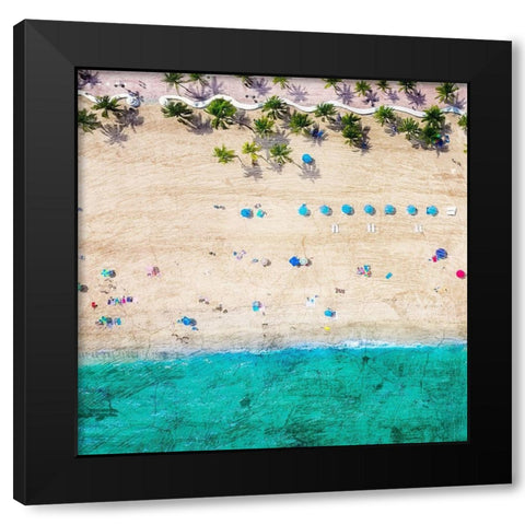 Ft Lauderdale Beach 1 Black Modern Wood Framed Art Print with Double Matting by Kimberly, Allen