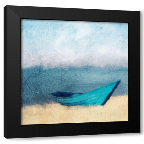 Teal Boating Black Modern Wood Framed Art Print by Kimberly, Allen