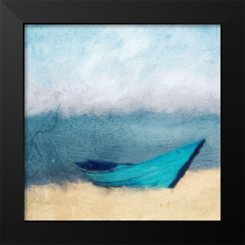 Teal Boating Black Modern Wood Framed Art Print by Kimberly, Allen