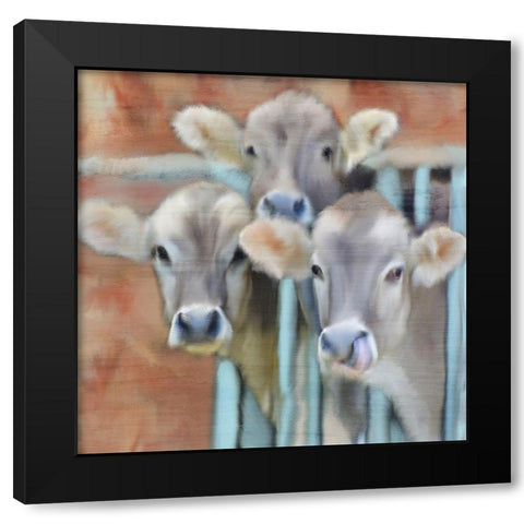 Three of a Kind Black Modern Wood Framed Art Print with Double Matting by Kimberly, Allen