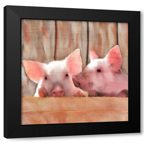 Best Friends Black Modern Wood Framed Art Print with Double Matting by Kimberly, Allen