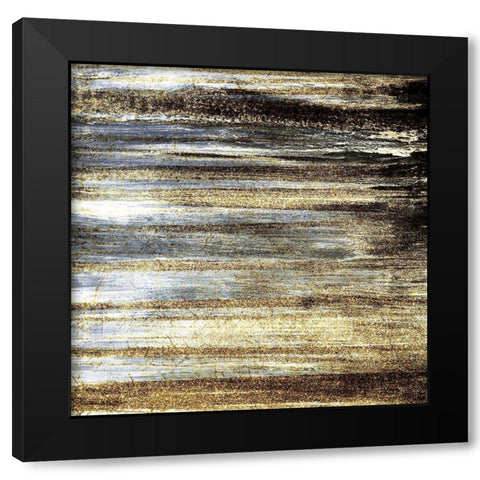Brushed Gold Black Modern Wood Framed Art Print by Kimberly, Allen