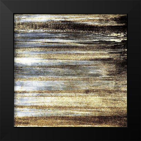 Brushed Gold Black Modern Wood Framed Art Print by Kimberly, Allen