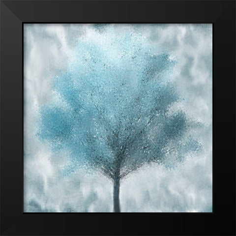 Teal Fall  Black Modern Wood Framed Art Print by Kimberly, Allen