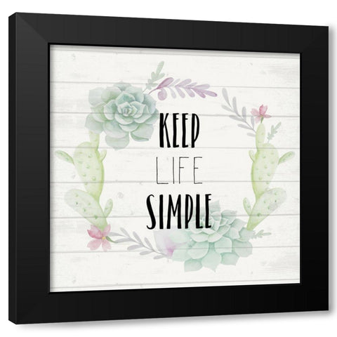 Simple Life A Black Modern Wood Framed Art Print by Kimberly, Allen