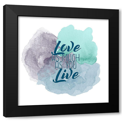 Laugh Love 2 Black Modern Wood Framed Art Print by Kimberly, Allen