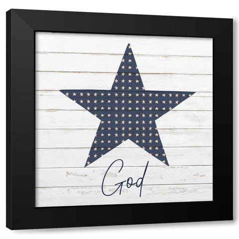 God Bless America 1 Black Modern Wood Framed Art Print by Kimberly, Allen