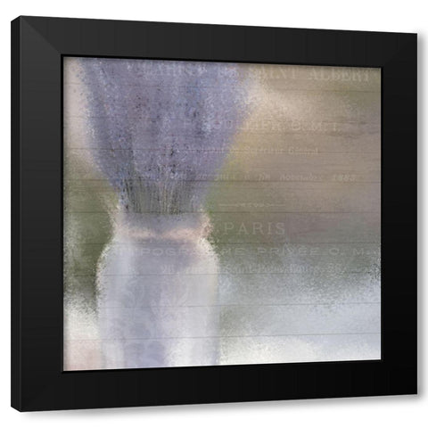Country Lavender Black Modern Wood Framed Art Print with Double Matting by Kimberly, Allen