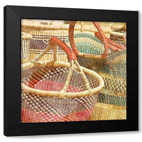 Basket Market 2 Black Modern Wood Framed Art Print by Kimberly, Allen