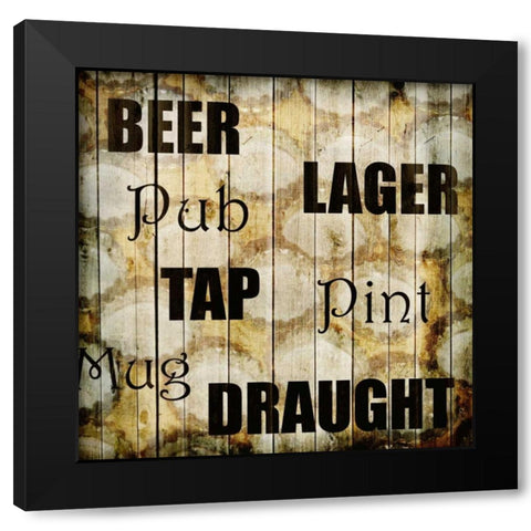 Man Cave 1 Black Modern Wood Framed Art Print by Allen, Kimberly