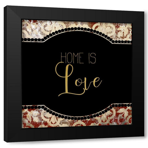 My Heart 4 Black Modern Wood Framed Art Print by Kimberly, Allen