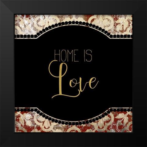 My Heart 4 Black Modern Wood Framed Art Print by Kimberly, Allen