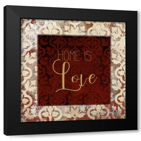 Love and Home 6 Black Modern Wood Framed Art Print with Double Matting by Kimberly, Allen