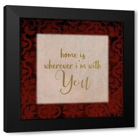 Love and Home 3 Black Modern Wood Framed Art Print by Kimberly, Allen