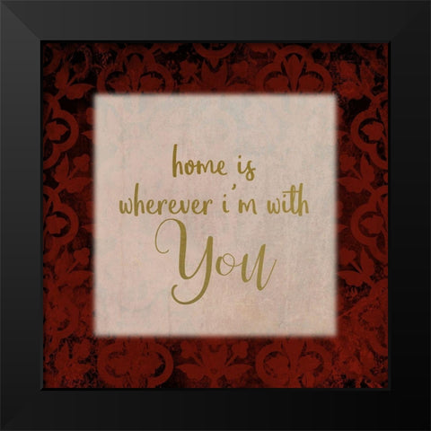 Love and Home 3 Black Modern Wood Framed Art Print by Kimberly, Allen