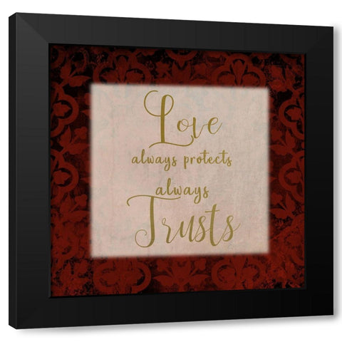 Love and Home 4 Black Modern Wood Framed Art Print by Kimberly, Allen