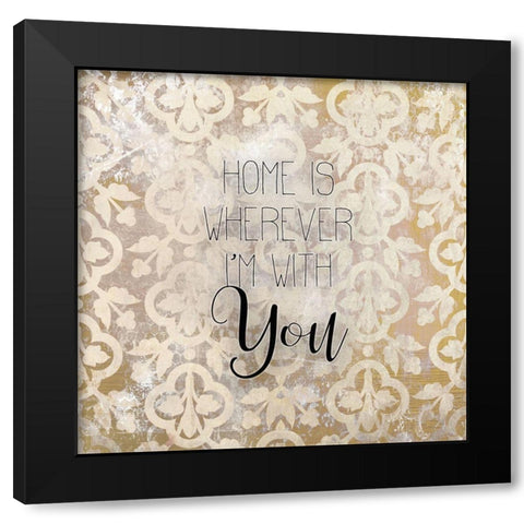 My Heart 5 Black Modern Wood Framed Art Print by Kimberly, Allen