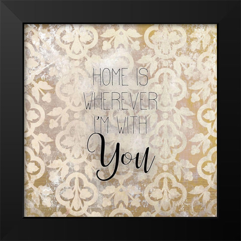 My Heart 5 Black Modern Wood Framed Art Print by Kimberly, Allen