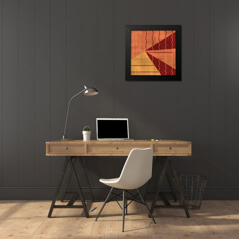 Mixed Square 1 Black Modern Wood Framed Art Print by Kimberly, Allen