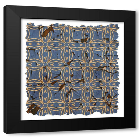 Tattered Global Pattern 2 Black Modern Wood Framed Art Print by Kimberly, Allen