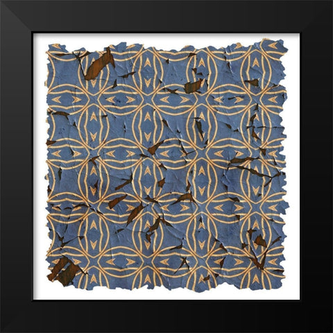 Tattered Global Pattern 2 Black Modern Wood Framed Art Print by Kimberly, Allen