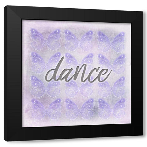 Dance Butterfly Black Modern Wood Framed Art Print with Double Matting by Allen, Kimberly