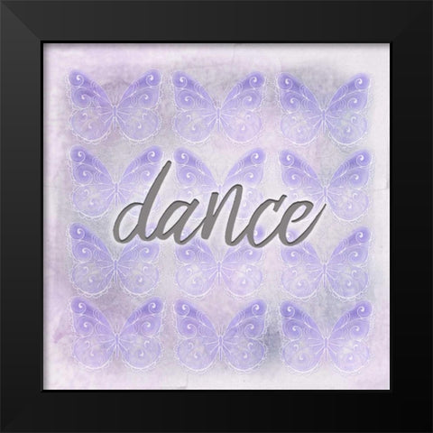 Dance Butterfly Black Modern Wood Framed Art Print by Allen, Kimberly