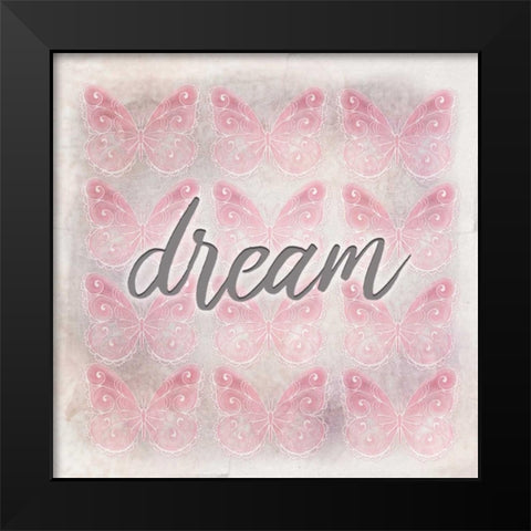Dream Butterfly Black Modern Wood Framed Art Print by Allen, Kimberly