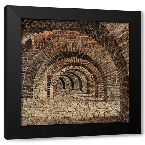Underground 1 Black Modern Wood Framed Art Print with Double Matting by Kimberly, Allen