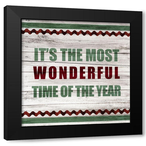 Farmhouse Christmas 3 Black Modern Wood Framed Art Print with Double Matting by Kimberly, Allen