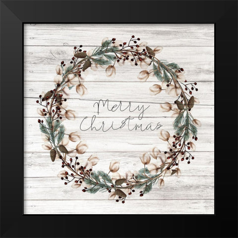 Farmhouse Christmas 8 Black Modern Wood Framed Art Print by Kimberly, Allen