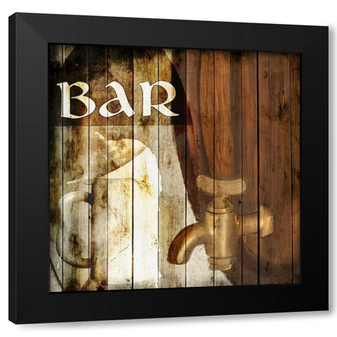 Man Cave 6 Black Modern Wood Framed Art Print with Double Matting by Allen, Kimberly