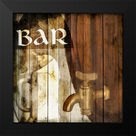 Man Cave 6 Black Modern Wood Framed Art Print by Allen, Kimberly