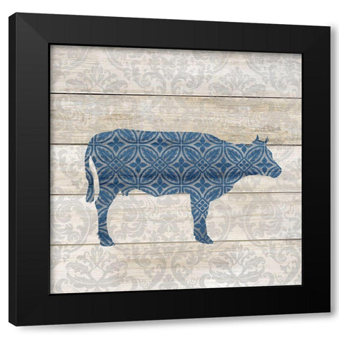 Farm Blues 1 Black Modern Wood Framed Art Print by Kimberly, Allen