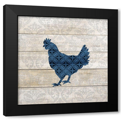 Farm Blues 2 Black Modern Wood Framed Art Print with Double Matting by Kimberly, Allen