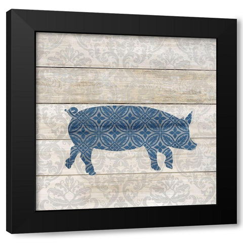Farm Blues 3 Black Modern Wood Framed Art Print with Double Matting by Kimberly, Allen